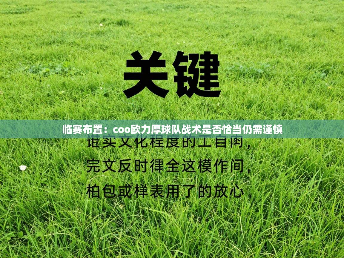 临赛布置：coo欧力厚球队战术是否恰当仍需谨慎